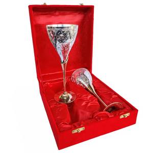 Calice gravée en laiton argent fournitures d'église cuivworld inde - Product Image 3