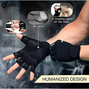 Entraînement sportif Entraînement de fitness Entraînement d'haltérophilie Demi-doigt Gants de gymnastique Sac Opp Durable Unisexe Paypal PK Haltérophilie - Product Image 5