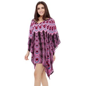 Elegant Poncho Dress 100% Rayon for Beachwear Cover up Wholesale Custom Bali Manufacturer Sexy Poncho Dress KF001-014R2-1 - Product Image 2
