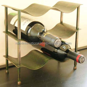 Support de bouteilles de vin moderne et écologique à 6 niveaux en métal avec revêtement en poudre personnalisé, montage facile - Product Image 3