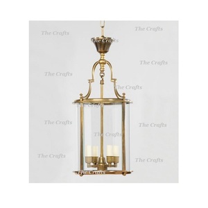 Farol Colgante de Latón y Vidrio, Forma y Tamaño Personalizados, Grabado y Estampado Hechos a Mano para Uso en el Hogar, Hoteles y Bodas - Product Image 5