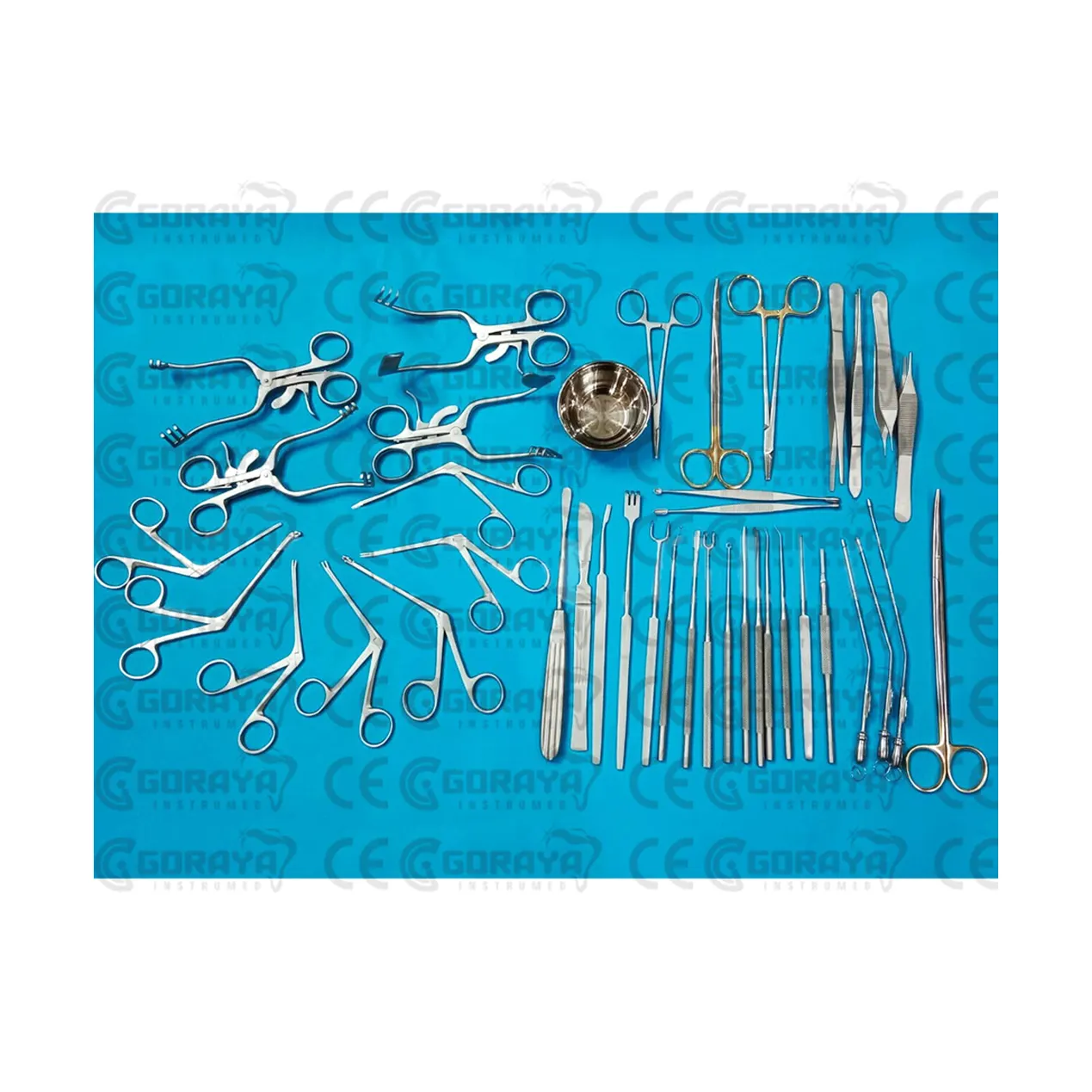 HOT SALE GORAYA GERMAN Tympanoplasty Micro Ear Surgery Surgical Instruments Set 41 Pcs Surgical CE ISO APPROVED