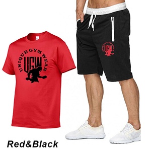 ชุดลำลองผู้ชาย 2 ชิ้น ผ้าฝ้ายออร์แกนิค 100% ระบายอากาศ แห้งเร็ว แขนสั้น คอกลม ลายการ์ตูน ไซส์ใหญ่ - Product Image 4