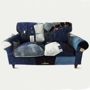 Sofá de Lujo de Diseño Moderno para Sala de Estar, Sofá de Mezclilla Premium Tapizado, Mueble de Diseño Contemporáneo para el Hogar - Product Image 1
