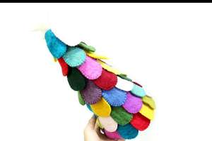 Árboles de Navidad de fieltro hechos a mano Decoración única para el hogar Decoraciones navideñas - Product Image 2