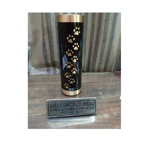 PET BRASS HIGH QUALITY CANDLE LIGHT AMERICAN STYLE CREMATION URN FUNERAL SUPPLIES by Brassworld India - Product Image 1