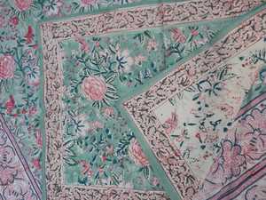 Luxury Cotton Block Printing Fabric Duvet Cover With Pillow Cover Set Home Bedding Furnishing <b>Bedspread</b> King Size Flat Bedsheet - Product Image 3