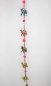 Handmade Clay Camel Pompom <b>Beaded</b> <b>Door</b> Strings Wall Hangings Wholesale Christmas Decorations From India - Product Image 3