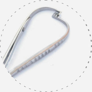 คีมตกปลา6 "สีเงิน/ผ้าซาตินเคลือบเงาสแตนเลสพร้อมตัวล็อคด้านหลังและที่หนีบจับกระดาษ - Product Image 6