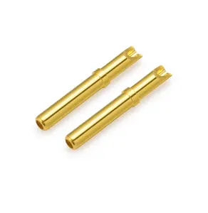 Gold plated brass contact pin 1mm 2mm banana plug banana socket connectors for medical cable