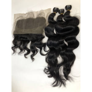 Haute Qualité Aligné Remy Cheveux Armure Vierge Cuticule Lâche Vague Profonde Bundles Fermeture Extension de Cheveux Humains - Product Image 1