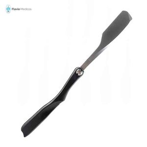 มีดโกนหนวดแบบแมนนวลสำหรับผู้ชาย,มีดโกนแนววินเทจทรงตรงแต่งขอบโลหะ - Product Image 4