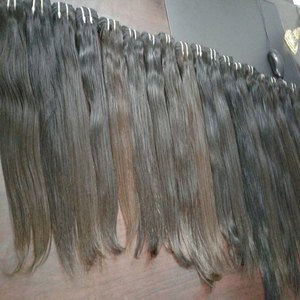 Extensiones de cabello humano liso con cutícula completa, 100% virgen, indio, Remy - Product Image 2