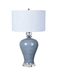 Handmade Customized Design Table <b>Lamp</b> Rattan Net Shade Table <b>Lamp</b> with Ceramic Vase Decorative and Lighting with Creative Design - Product Image 1