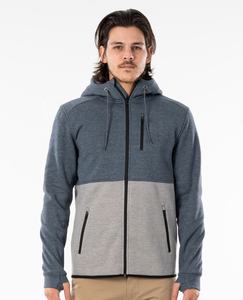 Sudaderas con capucha para hombre, de calidad superior, personalizadas, con cremallera, panel de combinación de dos colores - Product Image 1