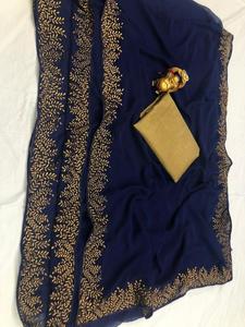 Basso Tasso di indiani Georgette Saree