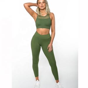 Mallas de malla de entrenamiento para mujer, Leggings con bolsillo para Yoga y gimnasio, talla grande, venta al por mayor - Product Image 1