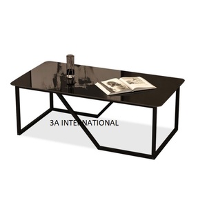 โต๊ะเหล็กสีเงินสำเร็จรูปพร้อมกระจกวางบนโต๊ะกลางโต๊ะเครื่องใช้ในบ้านโต๊ะกาแฟสำเร็จรูปสีเงินดีไซน์ทันสมัย - Product Image 2