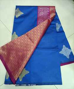 Banarasi Soie Jacquard Saree avec Chemisier Femmes Porter Dames Fête Festival Usage Quotidien Doux Coton Soie Sari Vêtements En Gros - Product Image 2