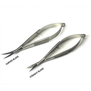 Ciseaux de manucure russes extra-affûtés, lame courbée, pointe de lame tranchante, manche en acier inoxydable, durables, pour droitiers, pour manucure et pédicure - Product Image 1