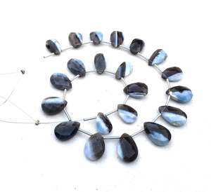 Pierre précieuse opale naturelle à facettes 21 pièces, perles de Briolette en forme de poire pour la fabrication de bracelets et de colliers DIY - Product Image 2