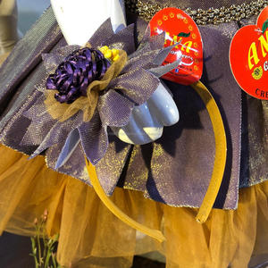 Ensemble de robes en tissu brillant pour petites filles, boîte de tissu plaqué, design brillant, robes de fête, bandeau à cheveux, nouvelle collection - Product Image 3