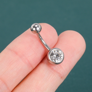 Piercing de nombril en titane G23, 1 pièce, fil externe, barres <span class=keywords><strong>banane</strong></span>, boutons du <span class=keywords><strong>ventre</strong></span>, bagues corps, bijoux - Product Image 6