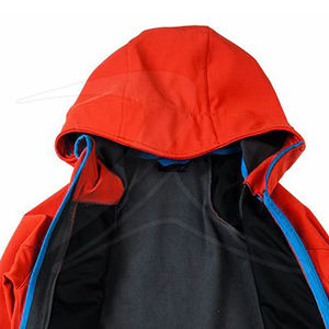 Chaquetas deportivas Softshell personalizadas para hombre, informales, de invierno, grises, impermeables, transpirables, de talla grande, con capucha térmica y bolsillo con cremallera lavada - Product Image 5