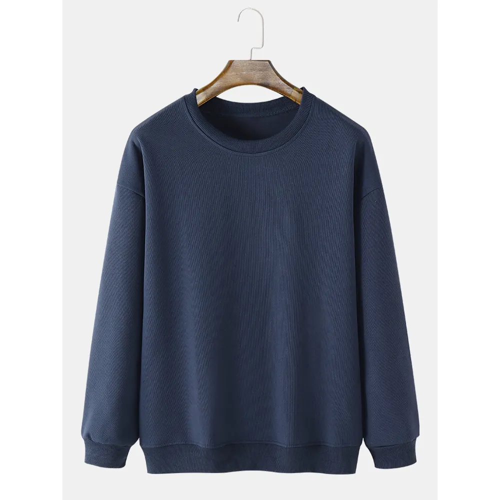 Sweater Ronde Hals Sweatshirts Voor Mannen Katoen Sweatshirt
