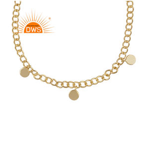 Bracelet chaîne en laiton plaqué or, pour la mode, 100 pièces, breloques, fabrication de bijoux - Product Image 2