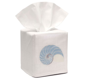 Caja de pañuelos de Caracol bordada personalizada, cubierta cuadrada de alta calidad, 100% de lino, para decoración del hogar y Hotel - Product Image 2