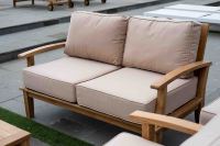 Meilleur Fauteuil d'extérieur minimaliste en bois avec coussin pour hôtel et appartement