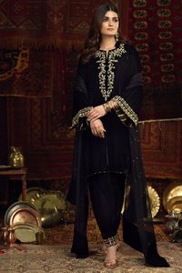 KURTA mi-longue avec robe de soirée, tenue de fête, avec des belles appliques, mariage, 2021 - Product Image 2