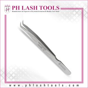 Pinzas para extensión de pestañas, Base de corte de acero inoxidable genuino, Color opaco, pinzas para pestañas, embalaje especial - Product Image 4