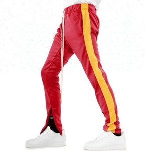 Wholesale Men's 95% <b>Polyester</b> 5% Spandex Side Stripe <b>Jogger</b> Pants - Product Image 2