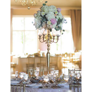 Candelabro Decorativo para Bodas con Portavelas de Vidrio, Diseño Nuevo, el Más Vendido, Portavelas de Metal Hecho a Mano para Velas de Té - Product Image 4