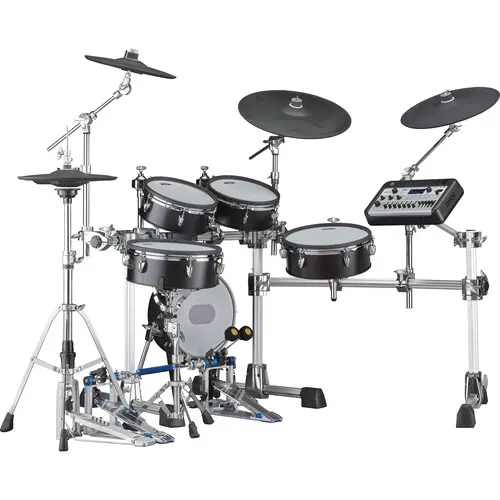 Beste Yamahas DTX10K-M elektronische Trommel-Kit mit Holz-Shell-Mesh-Pads und DTX-PROX Drum-Modul (Schwarzwald)