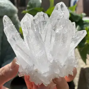 Großhandel natürliche große Reiki Rock Angel Phantom Clear Quarz Kristall Cluster als Geschenk