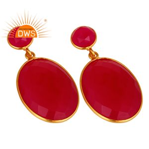 เพชรพลอยหินโมราสีชมพูเหลี่ยมเพชรพลอยห้อยเครื่องประดับเงิน18K ชุบทอง925เงินสเตอร์ลิงต่างหูเครื่องประดับ - Product Image 2