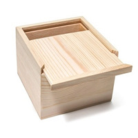 Boîte en bois de pin faite à la main, style antique, polie, pour la décoration de la maison, utilisation sur table