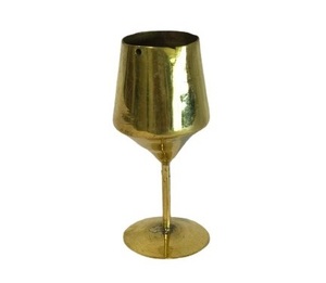 METAL GOLD GOBLET CHRISTMAS HANGING ORNAMENT MINIATURE HIGH QUALITY CHRISTMAS <b>TREE</b> DECORATION - Product Image 1