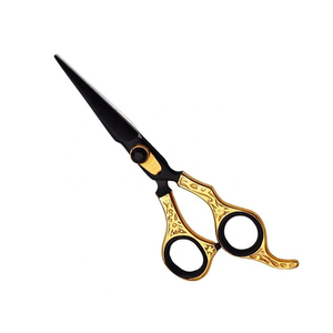 Matte Đen Và Vàng Rồng Xử Lý Nhật Bản Barber Scissor Barber Làm Tóc Kéo - Product Image 6