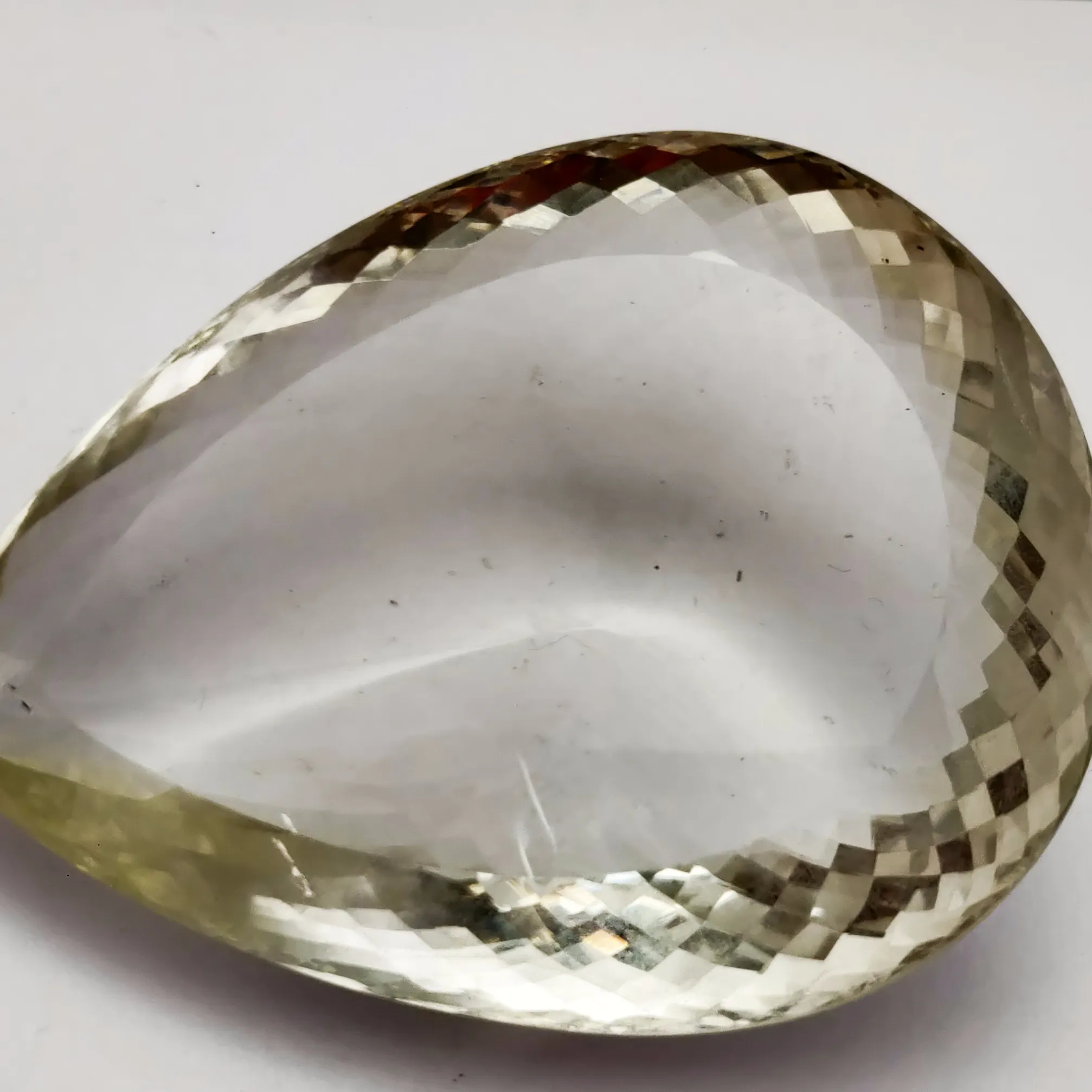 Piedra de cuarzo de cristal Natural grande 1343CT, Topacio de cristal hecho a mano de calidad, Gema suelta para hacer joyería, gigante