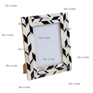 Cadre de miroir en bois et nacre Cadre de miroir mural de forme ronde fait à la main pour une utilisation décorative à la maison - Product Image 5