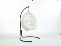 Chaise suspendue de jardin en métal de style européen 2021 avec coussin en mousse et tissu résistant à l'eau, structure en acier pour usage extérieur, parc, école