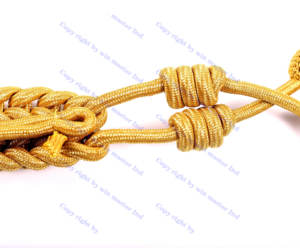 Aiguillette-uniforme de ceremonia dorado personalizado, cordón de hombro - Product Image 2