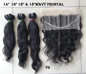 Venta al por mayor 13x4 HD para encaje Frontal Peruano Virgen Remy Hair Bundle Natural Wave Extensión de cabello frontal - Product Image 6