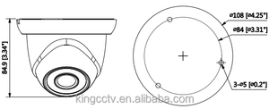 CCTV камера IPC-HDW1320S ночного видения 3MP купол IP67 PoE