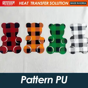SMTF узор PU HTV теплопередача Винил для одежды и легкая промывка, различные цвета, Сделано в Корее