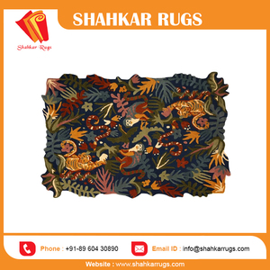 Tapis de porte personnalisé de haute qualité pour la maison, en peluche crochetée, 100% laine, antidérapant, pour le salon, meilleur prix - Product Image 5